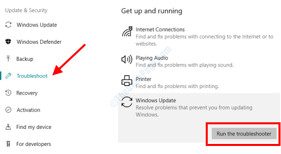 Windows Update hibaelhárító
