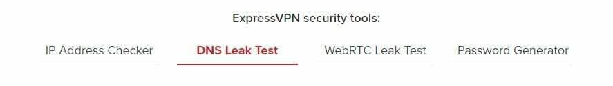 Conjunto de ferramentas de segurança do ExpressVPN