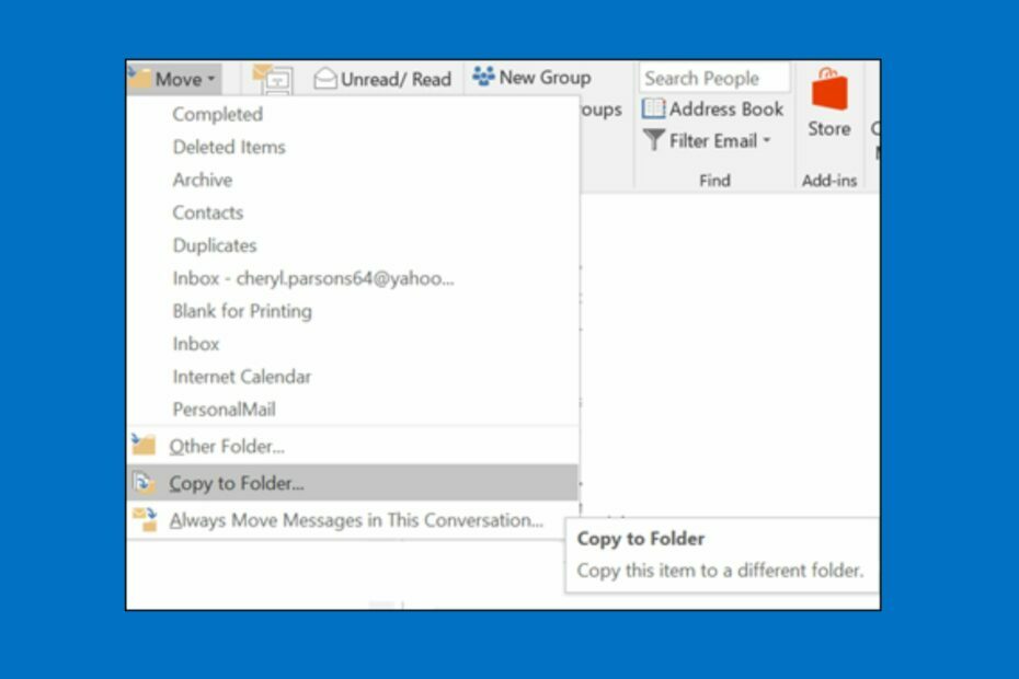 5 sätt att fixa Outlook om det inte flyttar e-post till mapp