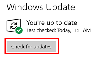 „Windows“ naujinimas Patikrinkite, ar nėra atnaujinimų Min