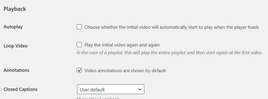 riproduzione automatica di video YouTube incorporati
