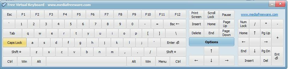 teclado virtual na tela