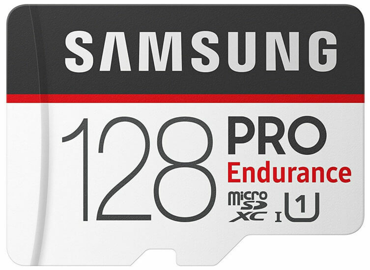 parimad mälukaardid kaamera jaoks Samsung PRO Endurance 128GB