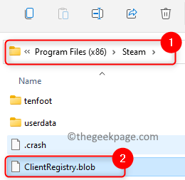 Clientregistry-Blob-Datei löschen Min