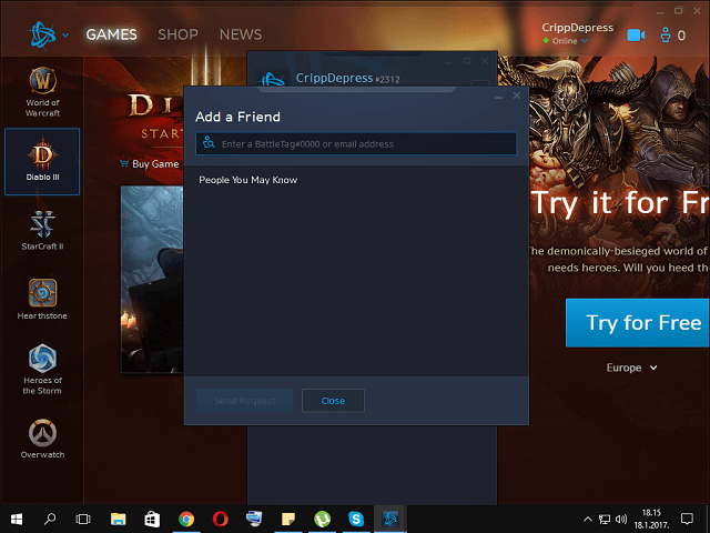 battle.net problem prijatelja dodaj prijatelja