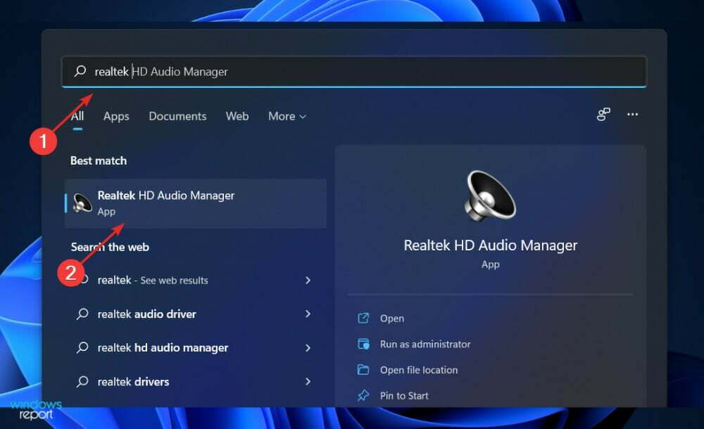 Потърсете Realtek Asus Realtek HD Audio Manager Windows 11