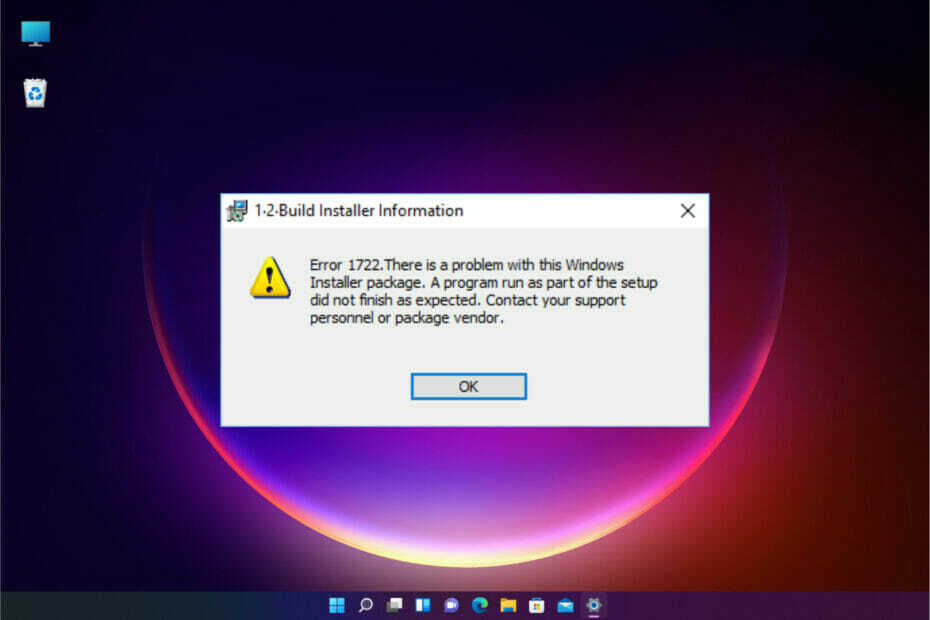 Viga 1722 (Windows Installer) parandamine Windows 11-s