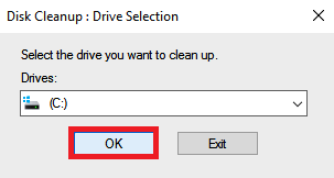 čiščenje diska za izbiro pogona Windows ne more prenesti gonilnikov