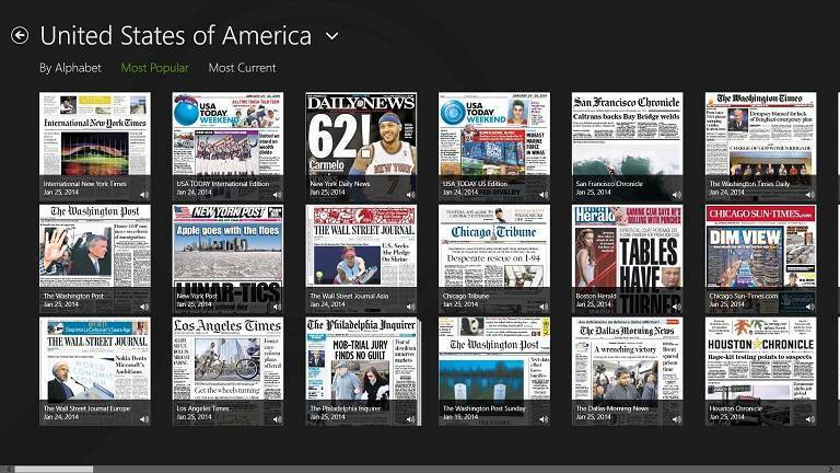 PressReader-appen för Windows 8, 10 gör utskriftstidningar digitala