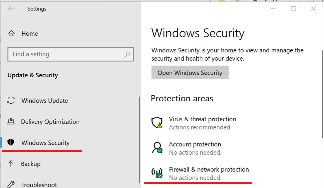 Windows-Sicherheit – Firewall und Netzwerkschutz