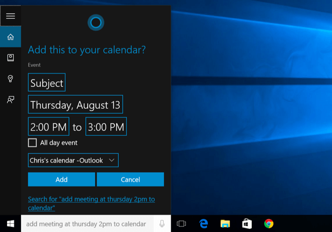 visos „Cortana“ komandos „Windows 10“