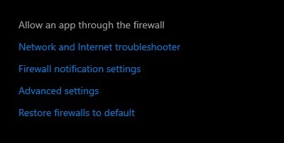 - רשימת היתרים של חומת האש של Windows 10
