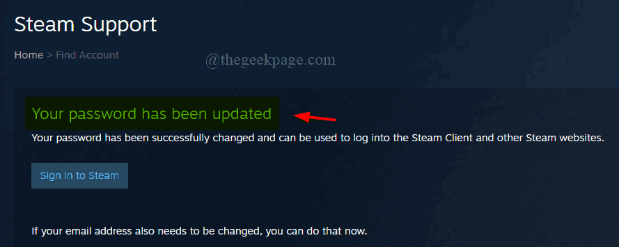 Parola actualizată Steam 11zon