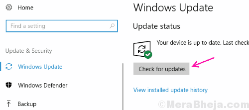 Provjerite ima li ažuriranja Otkriven prekršaj upravljačkog programa Windows 10