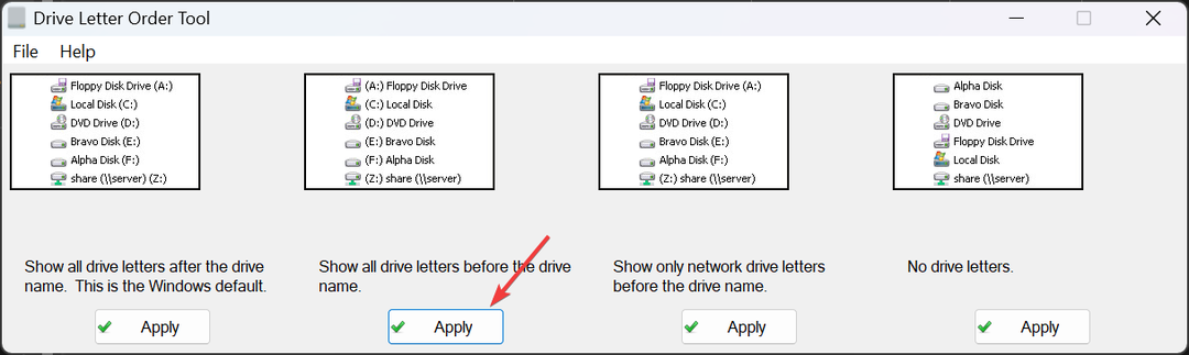 Windows 11でドライブ名の前にドライブ文字を表示する方法