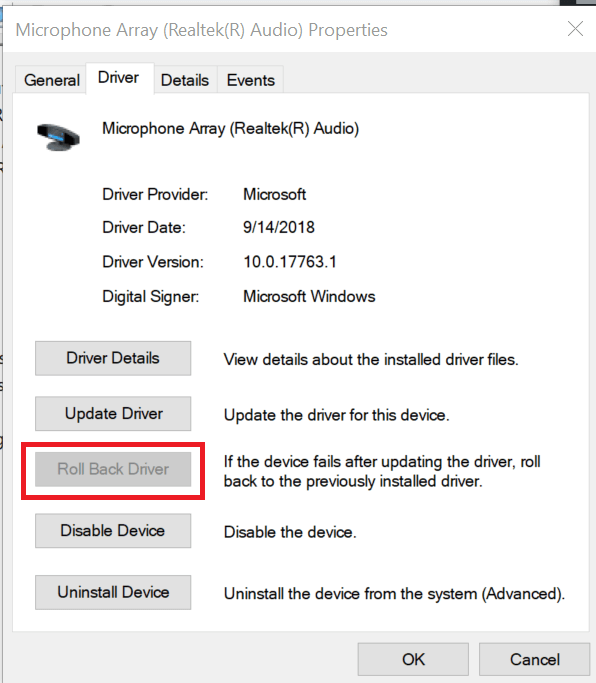 Windows 10 update verwijderde geluidsdriver