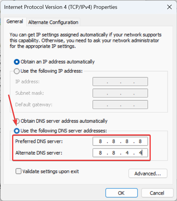 disney hata kodunu 43 düzeltmek için DNS'yi değiştirin