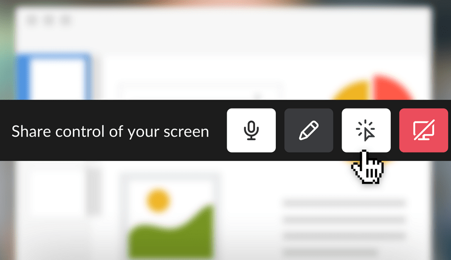 Slack interaktive Bildschirmfreigabe