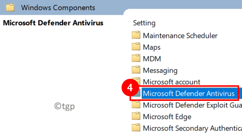Τοπικό πρόγραμμα επεξεργασίας πολιτικής ομάδας Windows Components Defender Ελάχ