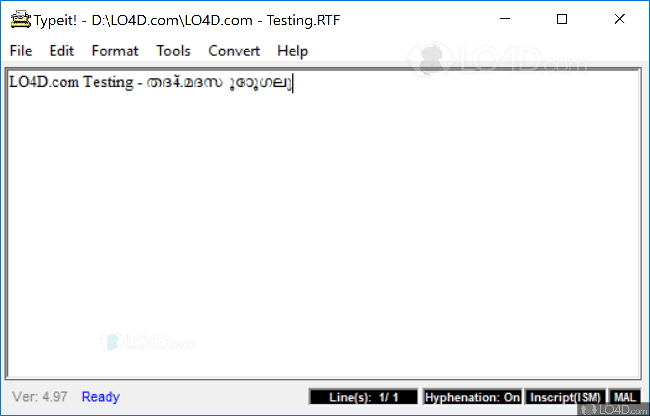 Taper! logiciel de saisie malayalam