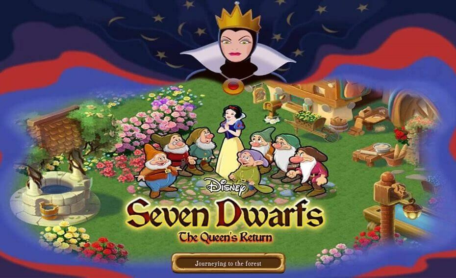 Yedi Cüceler Oynayın: Kraliçe'nin Dönüşü Windows 10, 8'de