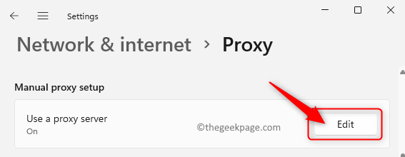 Netzwerk Internet-Proxy Manuelle Proxy-Bearbeitung Min