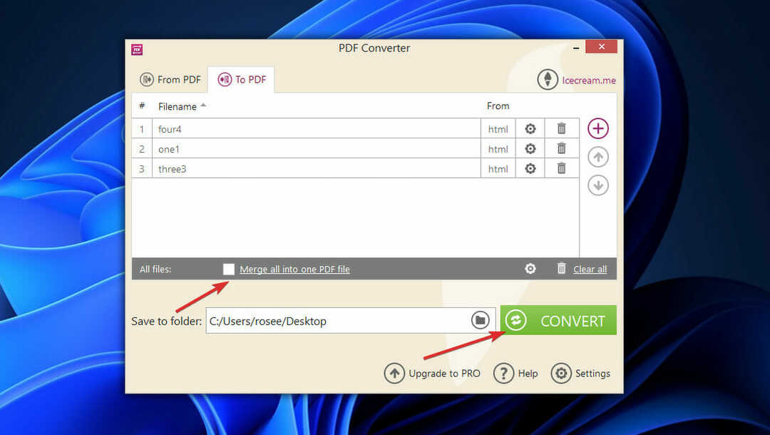 Kā pakešu konvertēt HTML uz PDF operētājsistēmā Windows 11