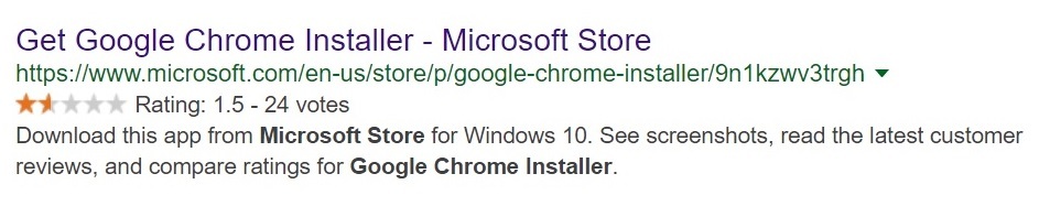 google Chrome'i installiprogramm Windowsi 10 jaoks