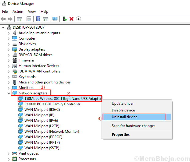 Düzeltme: Windows 10'da Ağ Bağlantısı Özellikleri'nde "Beklenmeyen bir hata oluştu"