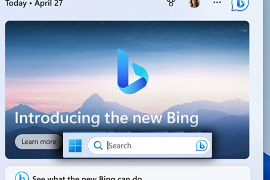 Bing AI återvänder på Windows 11 aktivitetsfält