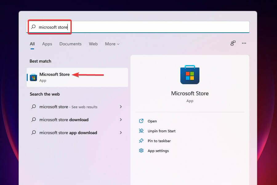 Start Microsoft Store
