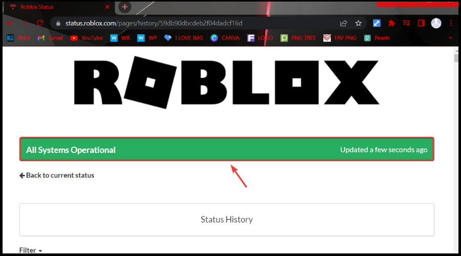 roblox-palvelimen tila
