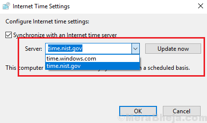 Scegli Internet Time Server