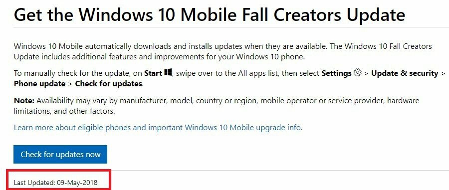 KORRIGERA: Fel 80188301 vid installation av Windows 10 på en telefon