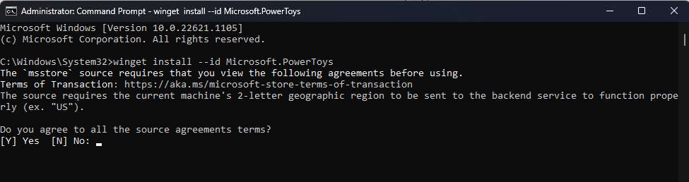 Zainstaluj PowerToys Windows 11 CMD