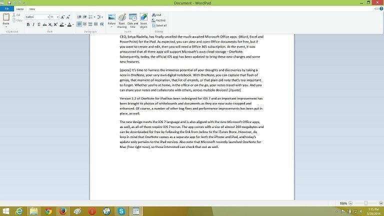 Windows 8, 10 WordPad muutub õigekirjakontrolli funktsioonidega lahedaks