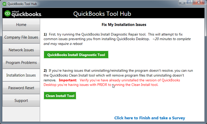 Napaka gonilnika optičnega bralnika hitrih knjig QuickBooks Tool Hub 281