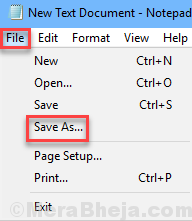 Arquivo Salvar como Novo Documento de Texto