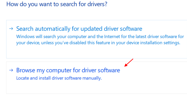 Navegue pelo software do driver do computador