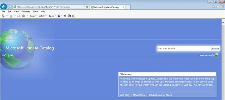 Windows 7 katalog ažuriranja