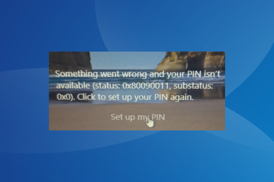 opraviť chybu 0x80090011 Windows Hello