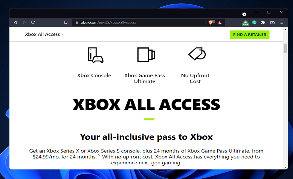 xbox-all-access не може завантажити ігри з програми Game Pass
