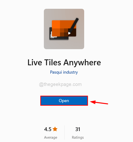 Nyissa meg a Live Tiles Anywhere 11zon alkalmazást