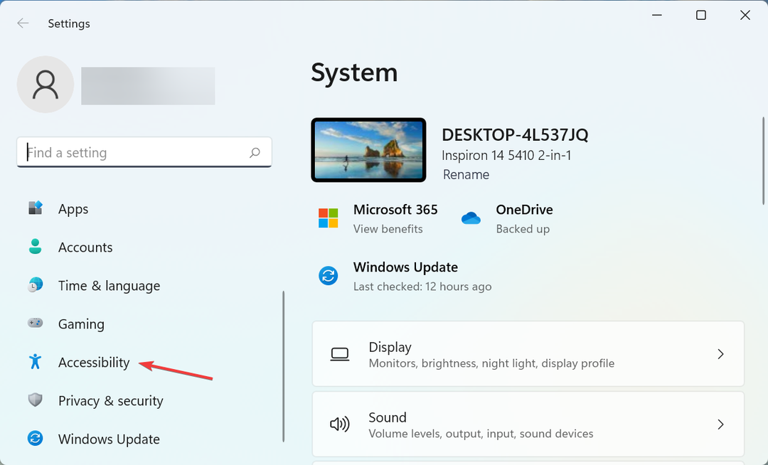 Accessibilité pour réparer les touches de luminosité de Windows 11 qui ne fonctionnent pas