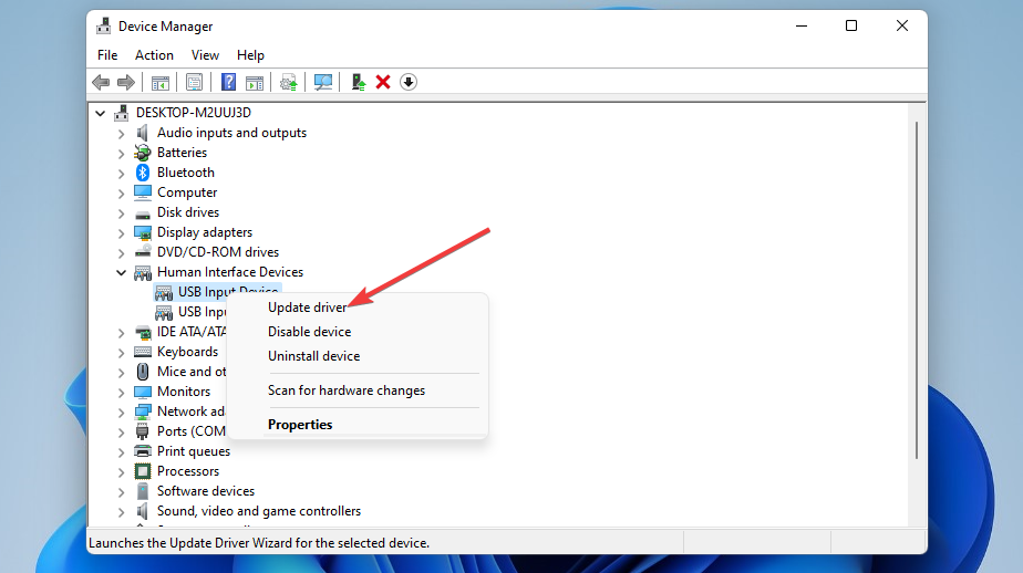 Treiberoption aktualisieren Windows 11 Touchscreen funktioniert nicht