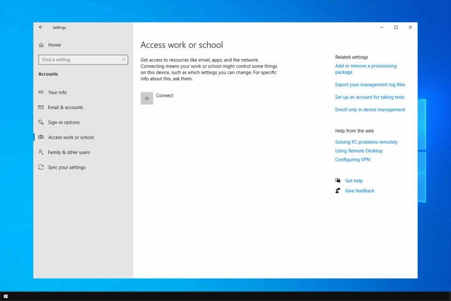 как да премахнете служебен или училищен акаунт от Windows 10