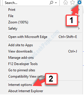 Configurações do Internet Explorer Opções da Internet