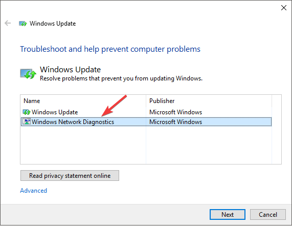 Windows-netværksdiagnostik - Silhouette opdateres ikke