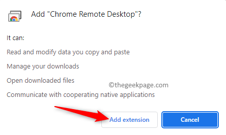Chrome Remote Desktop Erweiterung zu Chrome hinzufügen Min