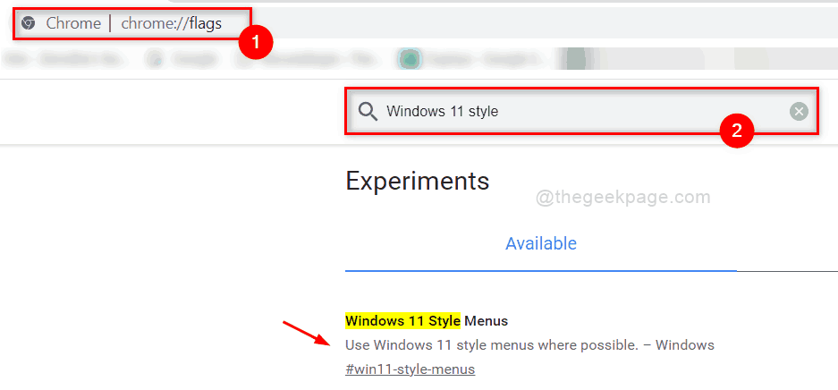 Chrome Flagi w stylu Windows 11 11 zon
